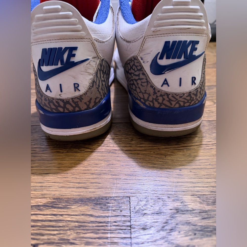 ❌SOLD🟥Nike Air Jordan 3 Retro OG "True Blue" in white leather  Size 13 - Picture 2 of 11